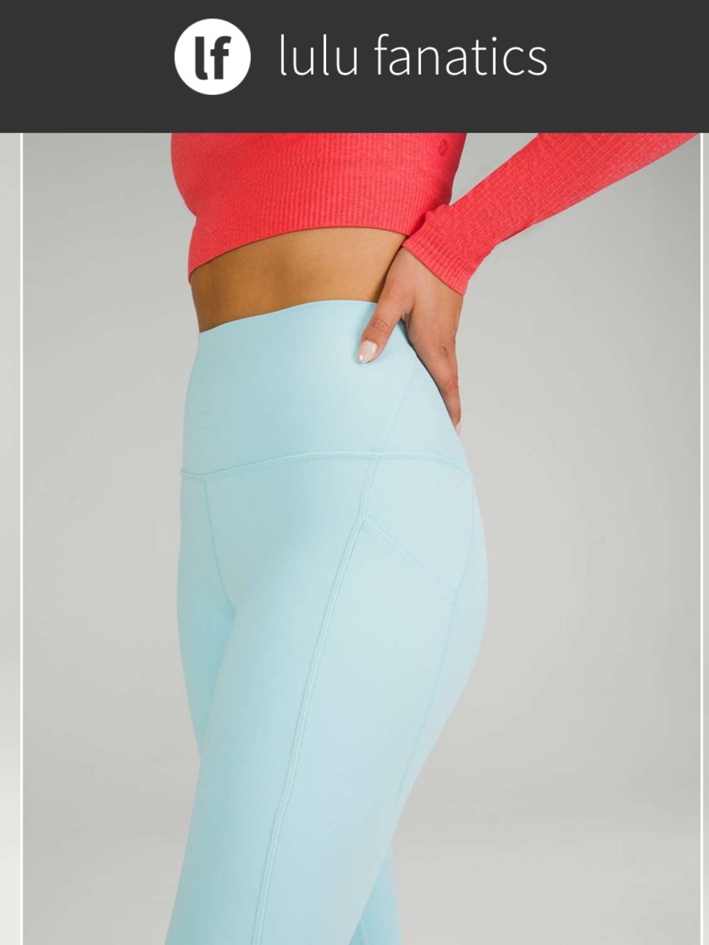 Lululemon Align High-Rise Pant with Pockets 25" Sz 2 Icing Blue Double Lined
